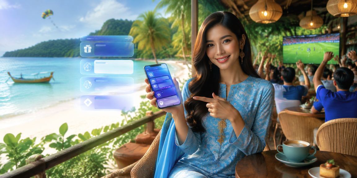 Pengguna Langkawi mengakses kasino mudah alih memakai baju kurung